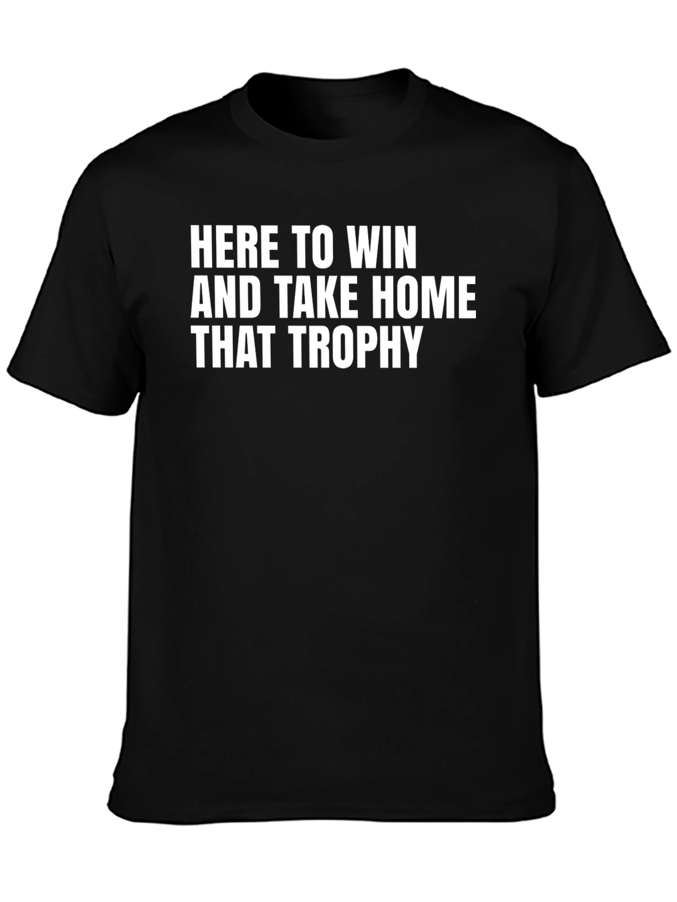 Here to Win Black Graphic Tee