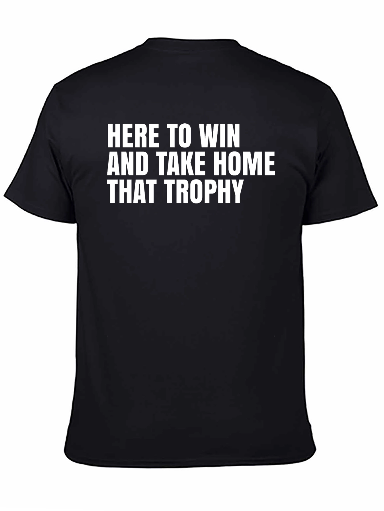 Here to Win Black Graphic Tee
