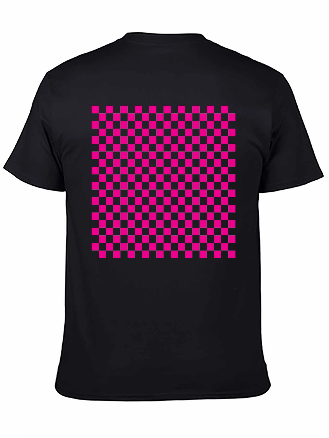 Checkerboard Graphic Tee - Retro Style
