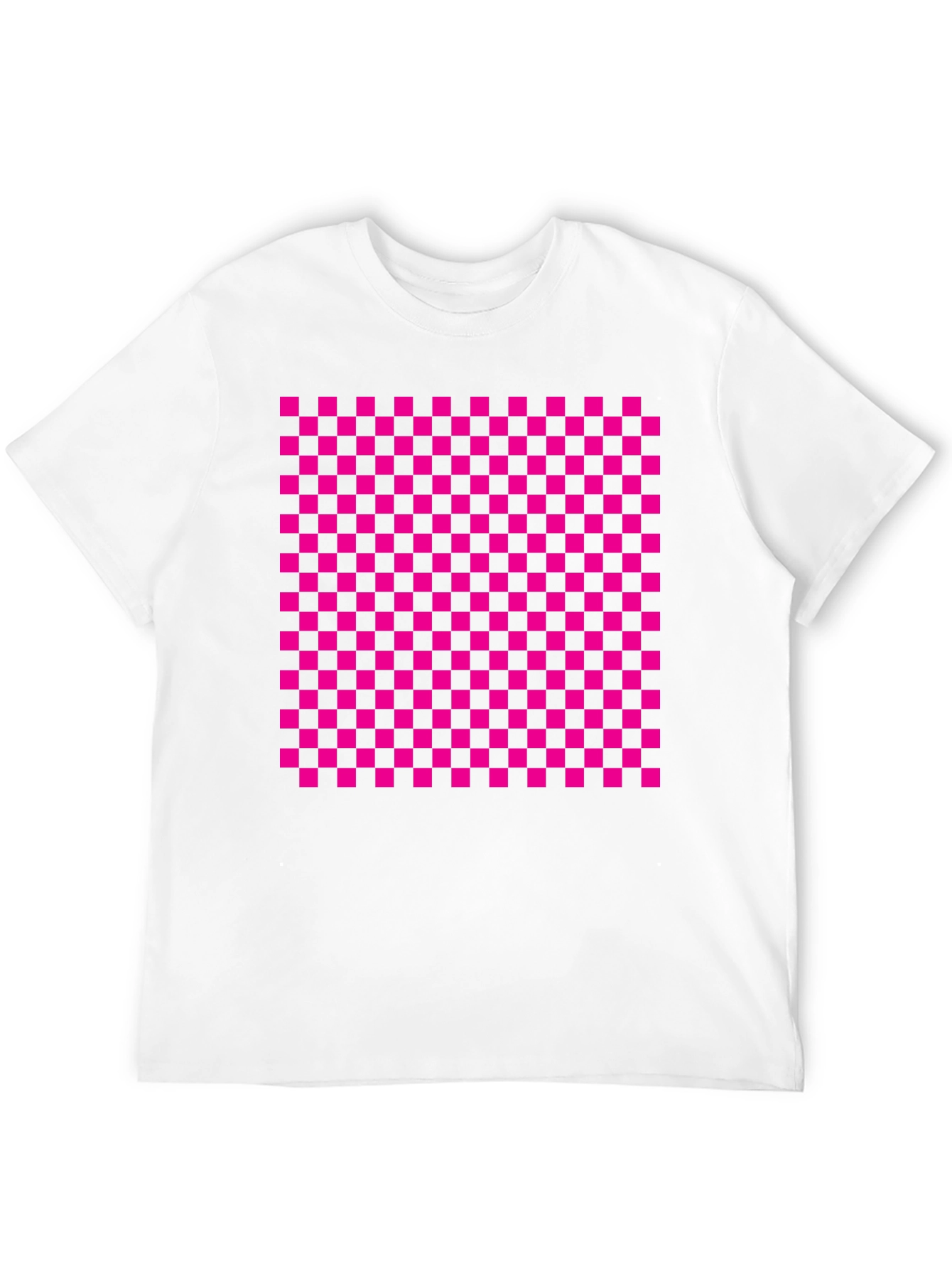 Checkerboard Graphic Tee - Retro Style