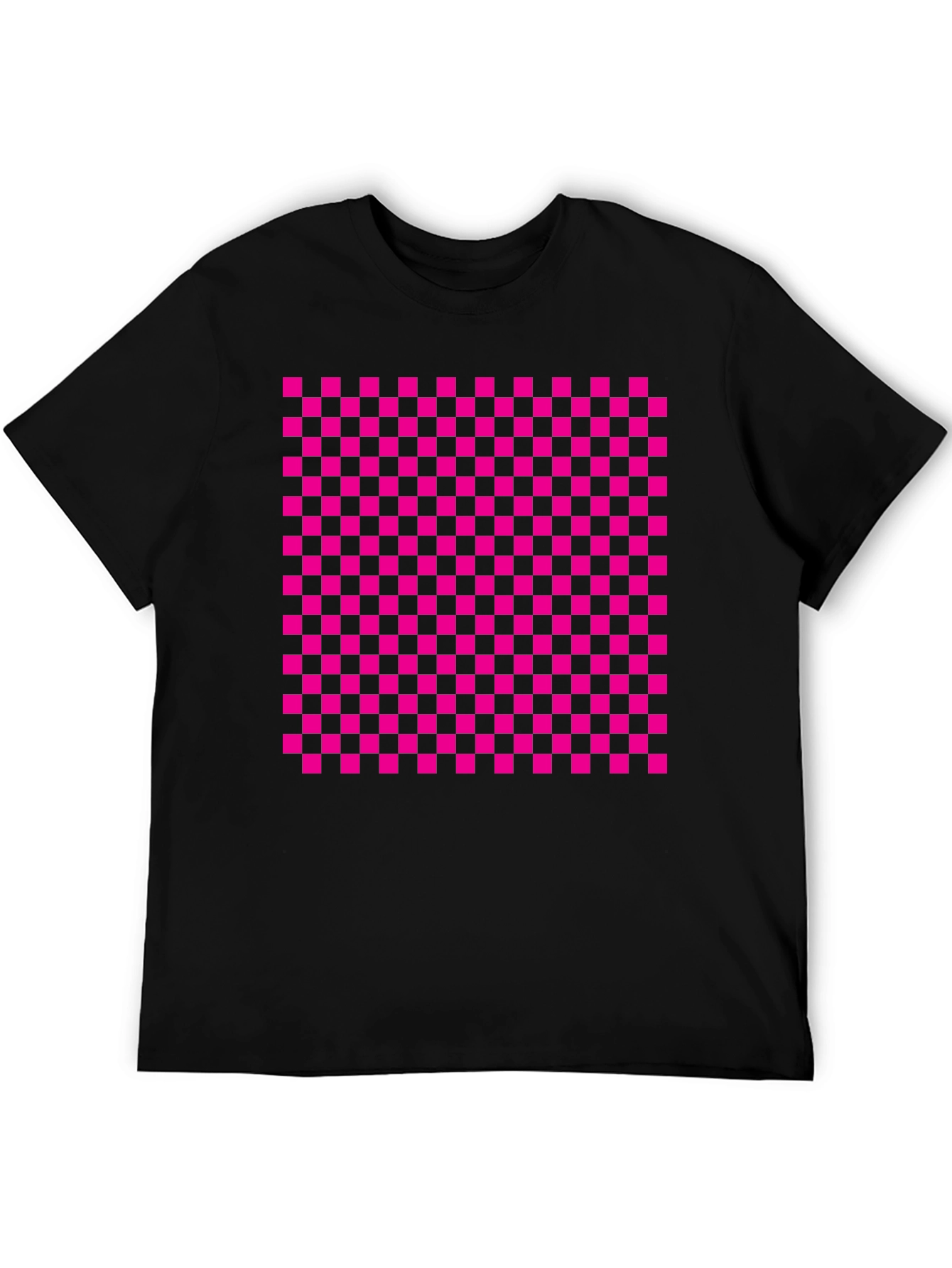 Checkerboard Graphic Tee - Retro Style