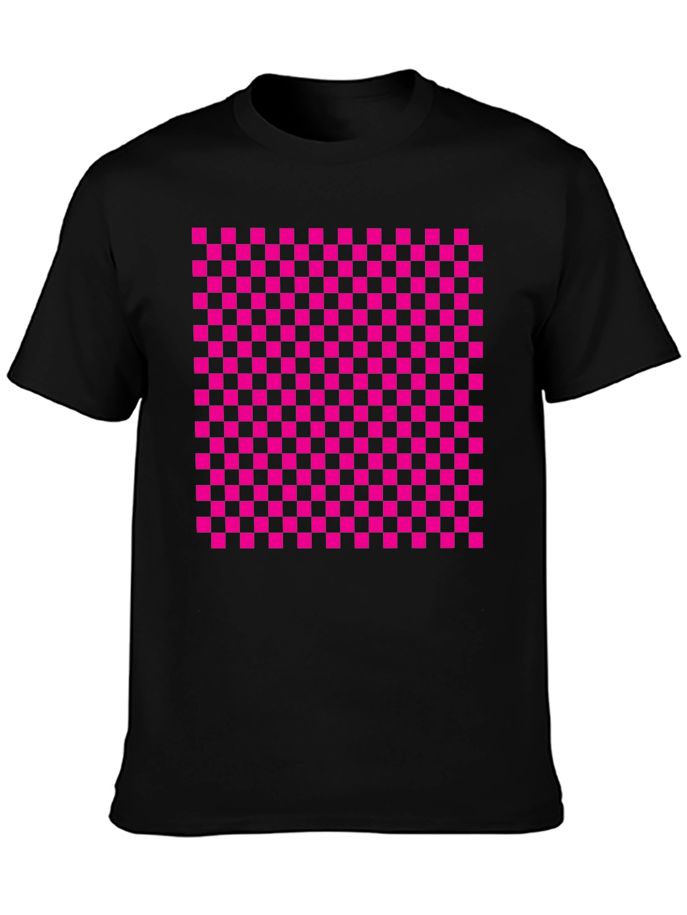 Checkerboard Graphic Tee - Retro Style