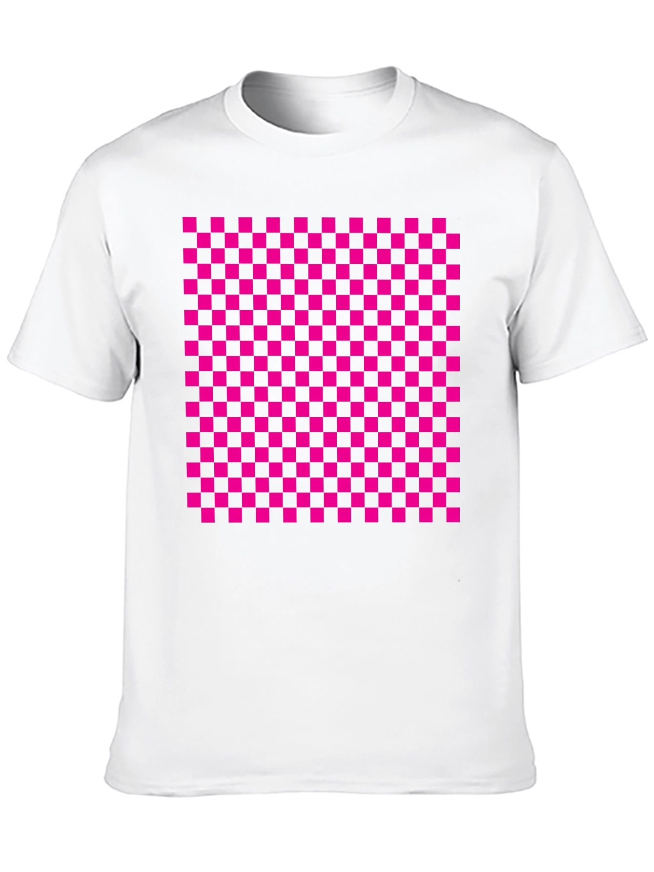 Checkerboard Graphic Tee - Retro Style