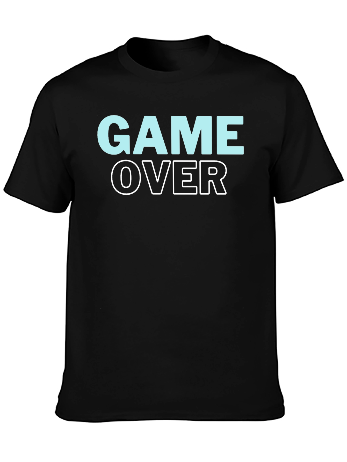 Game Over Graphic Print Crew Neck T-Shirt