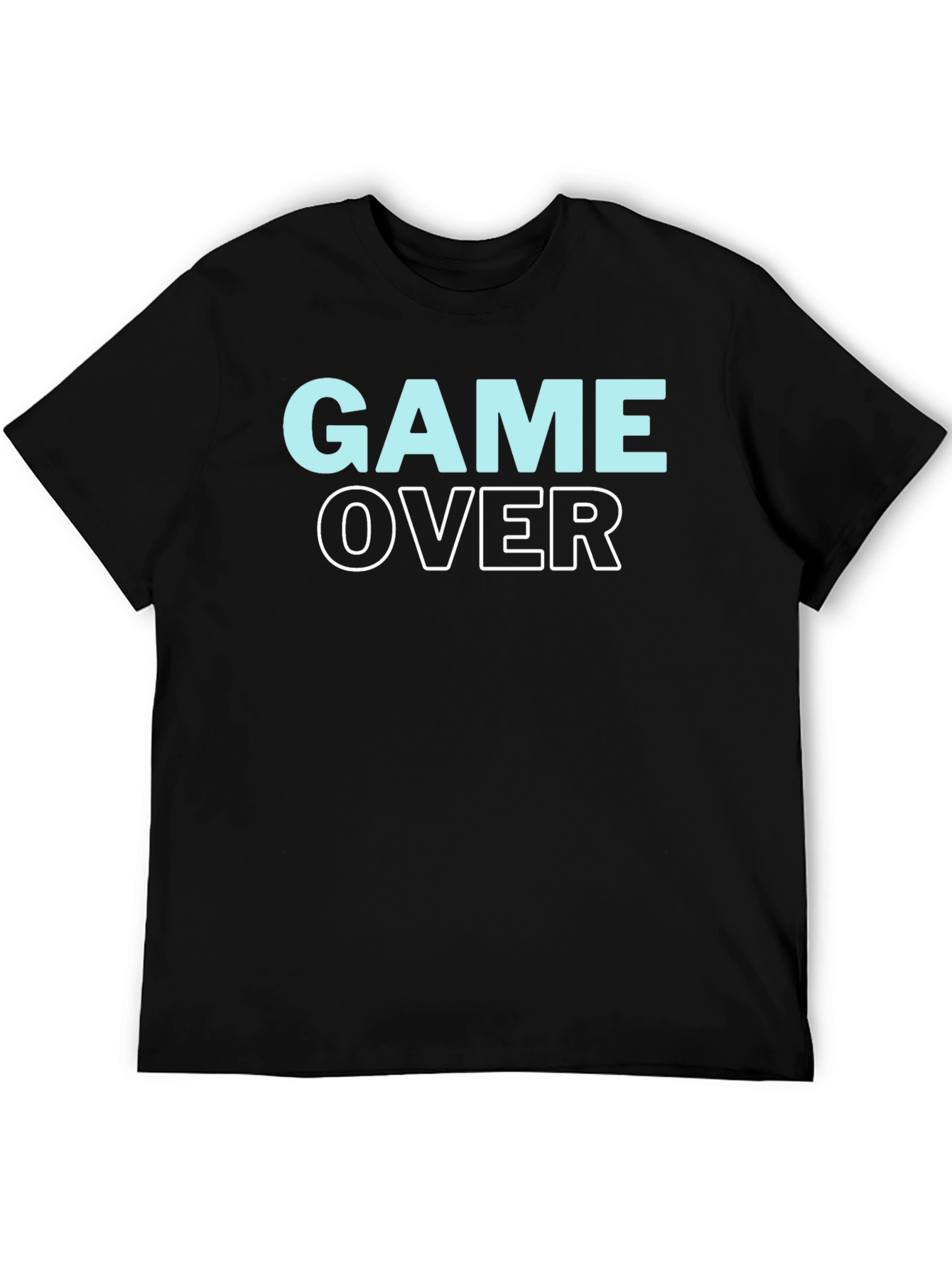 Game Over Graphic Print Crew Neck T-Shirt