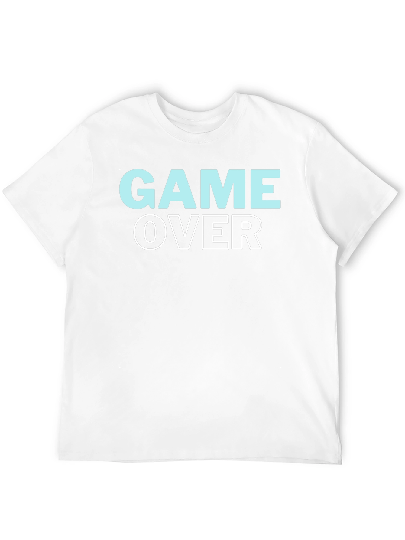 Game Over Graphic Print Crew Neck T-Shirt