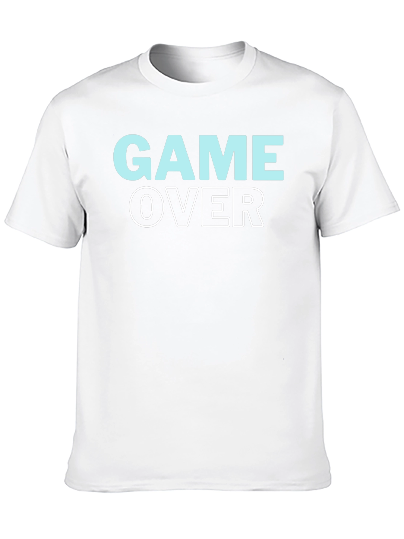 Game Over Graphic Print Crew Neck T-Shirt