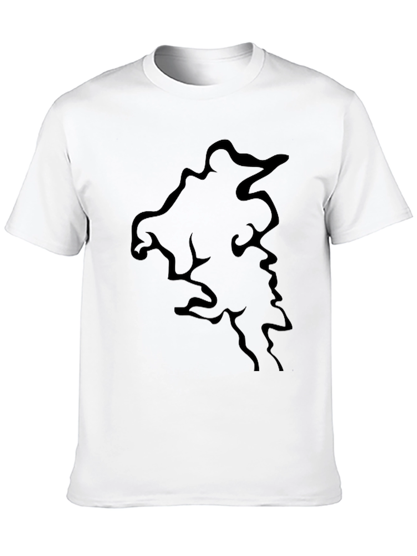 Mens Black Graphic Tee - Abstract Design