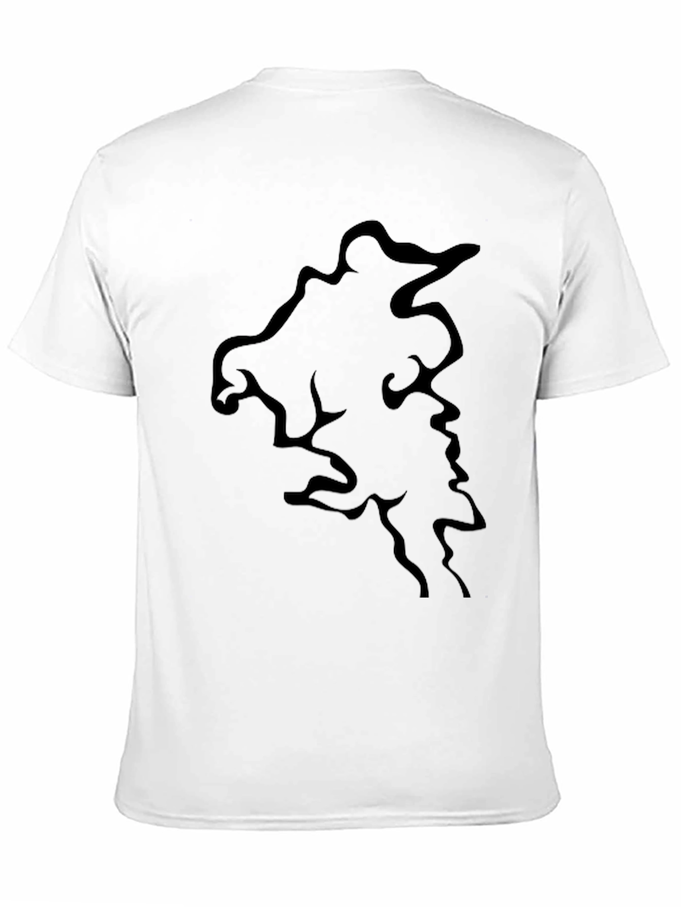 Mens Black Graphic Tee - Abstract Design