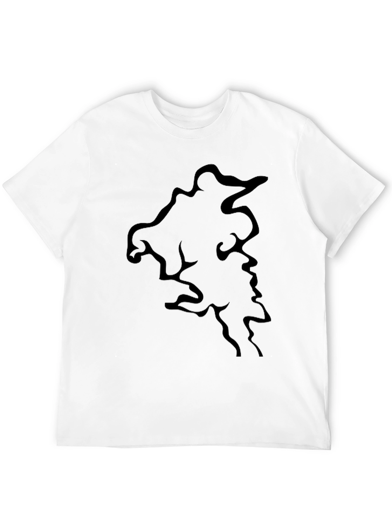 Mens Black Graphic Tee - Abstract Design