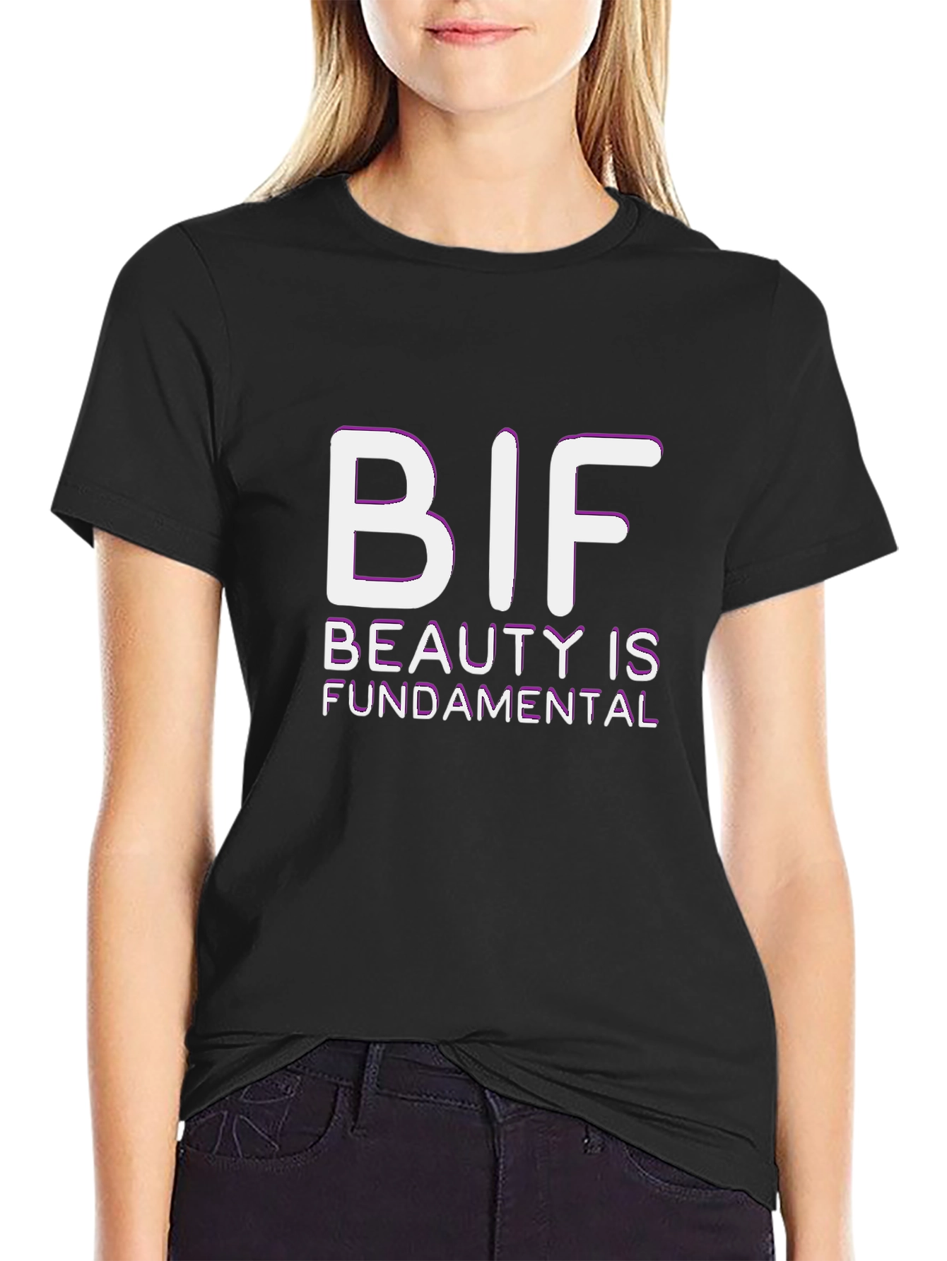 BIF Beauty is Fundamental Black T-Shirt