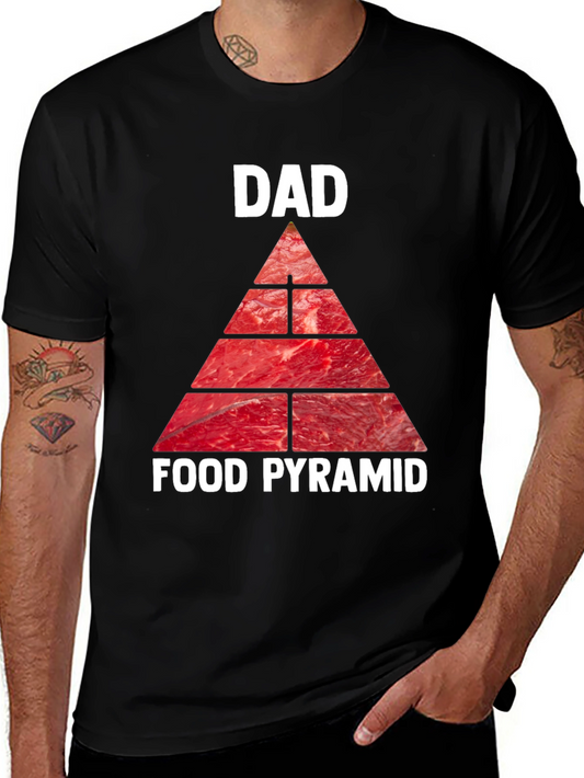 Dad Food Pyramid T-Shirt - Meat Lovers Tee
