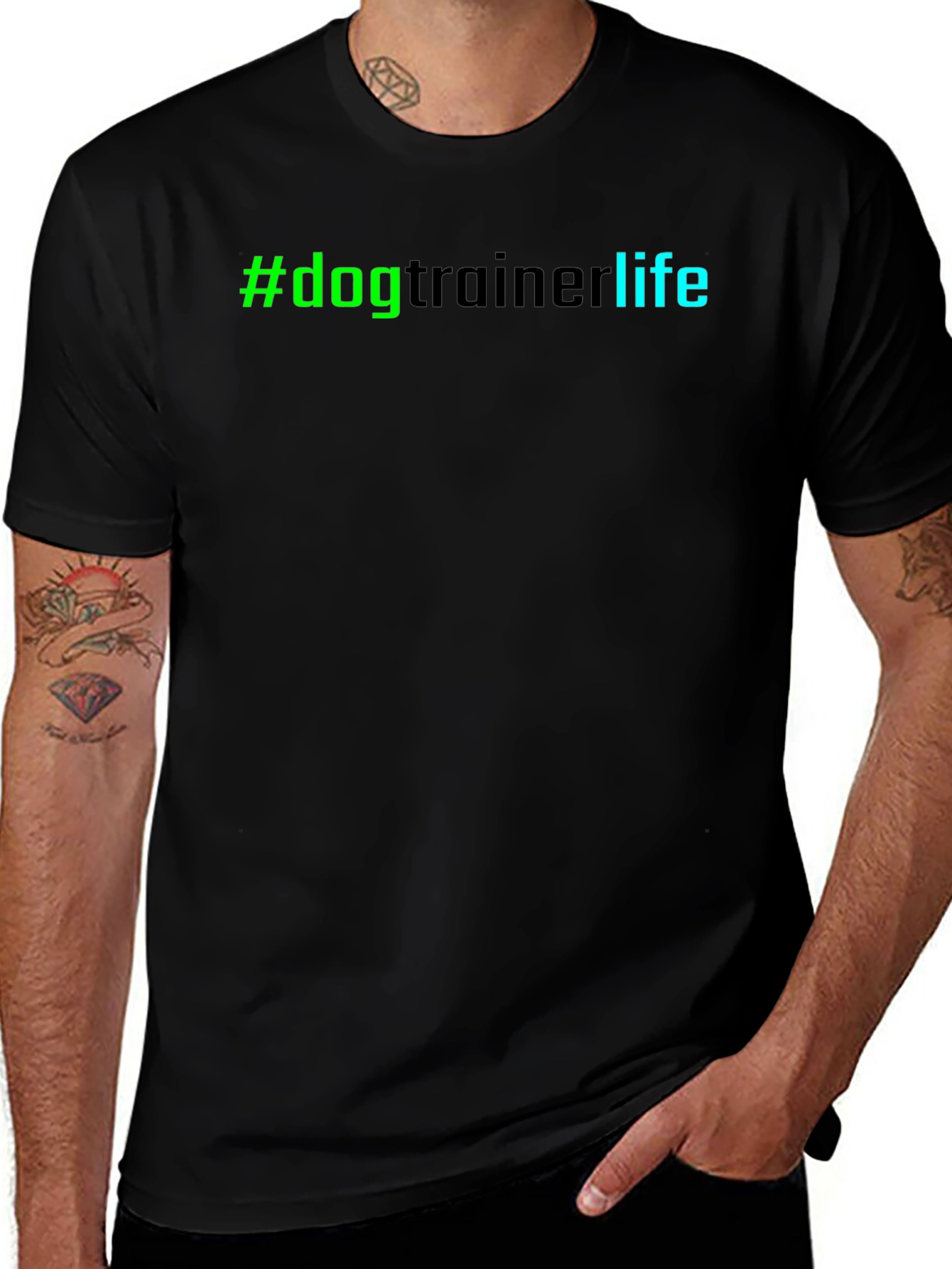#DogTrainerLife Graphic Tee - Comfortable Black T-Shirt