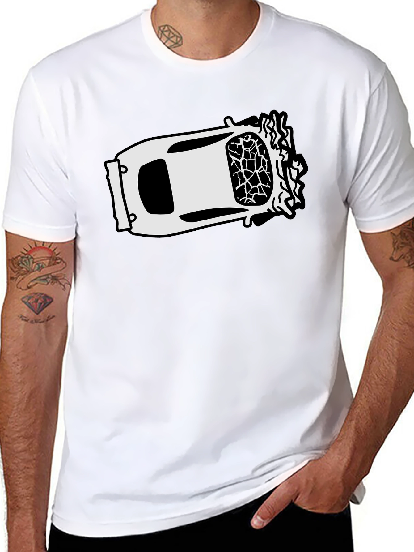 Cracked Windshield Car Graphic Tee