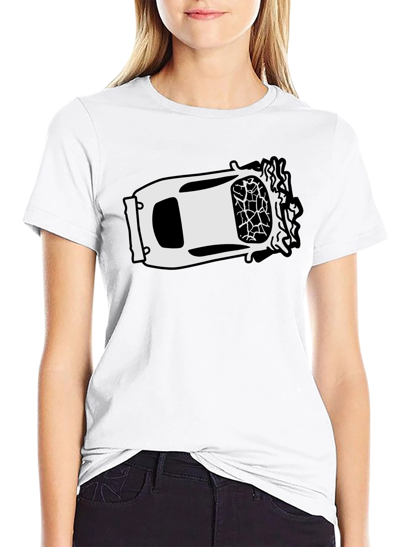 Cracked Windshield Car Graphic Tee