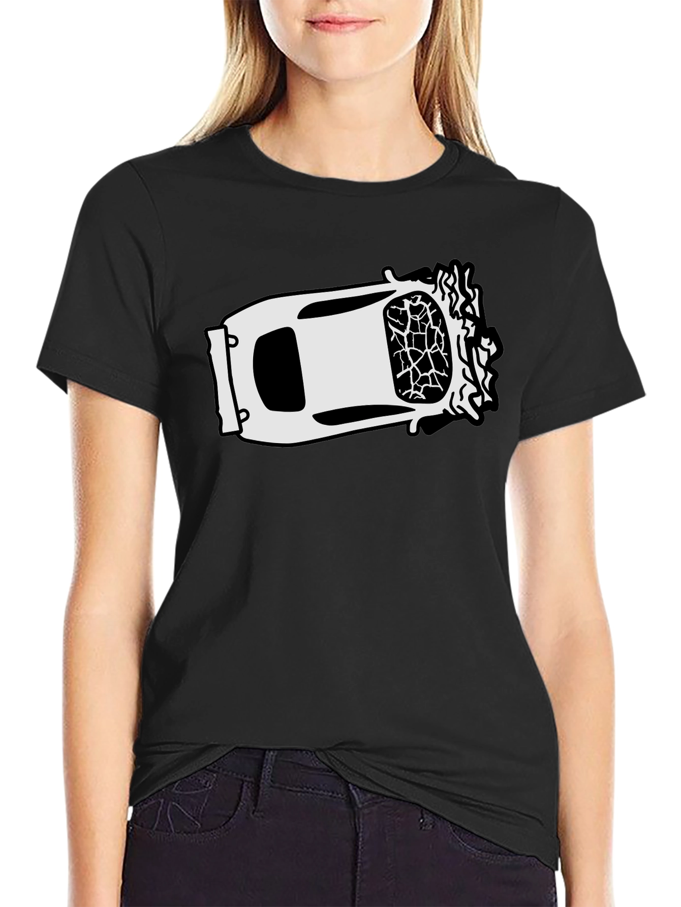 Cracked Windshield Car Graphic Tee