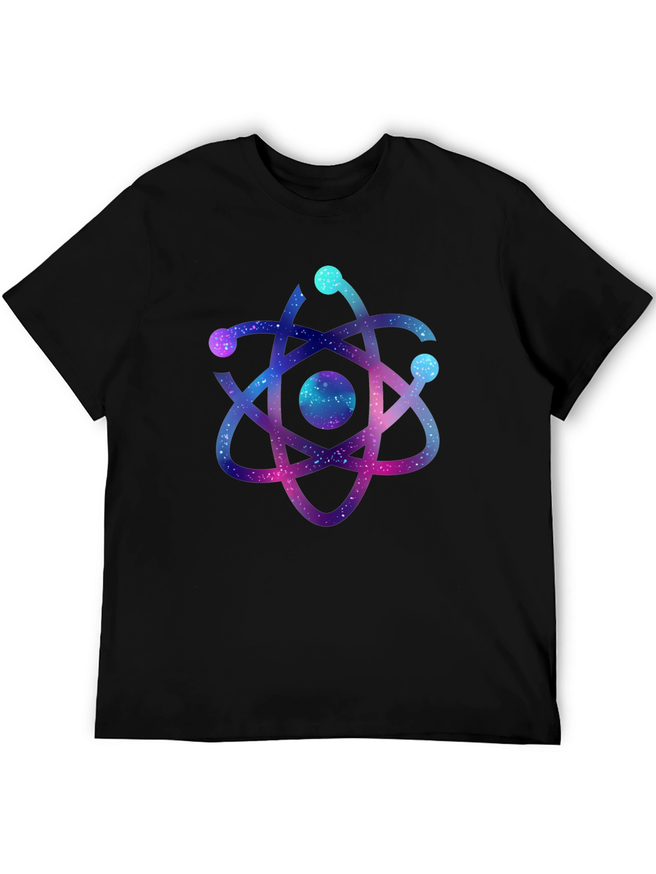 Galaxy Atom Graphic Black T-Shirt