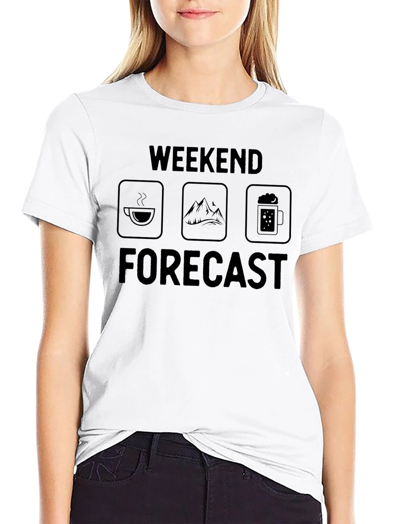 Weekend Forecast T-Shirt - Coffee Mountains Beer