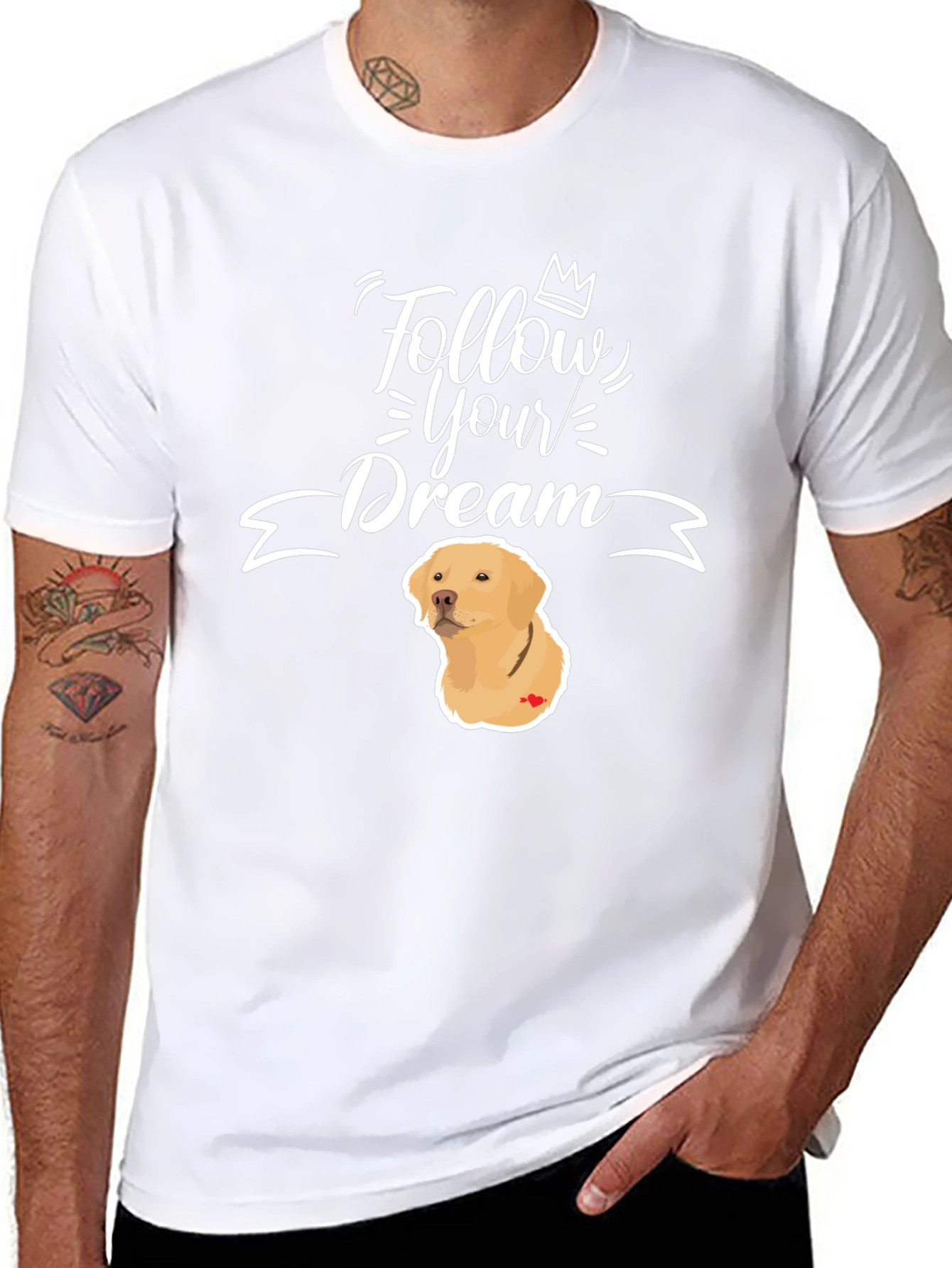 Follow Your Dream Dog Graphic T-Shirt