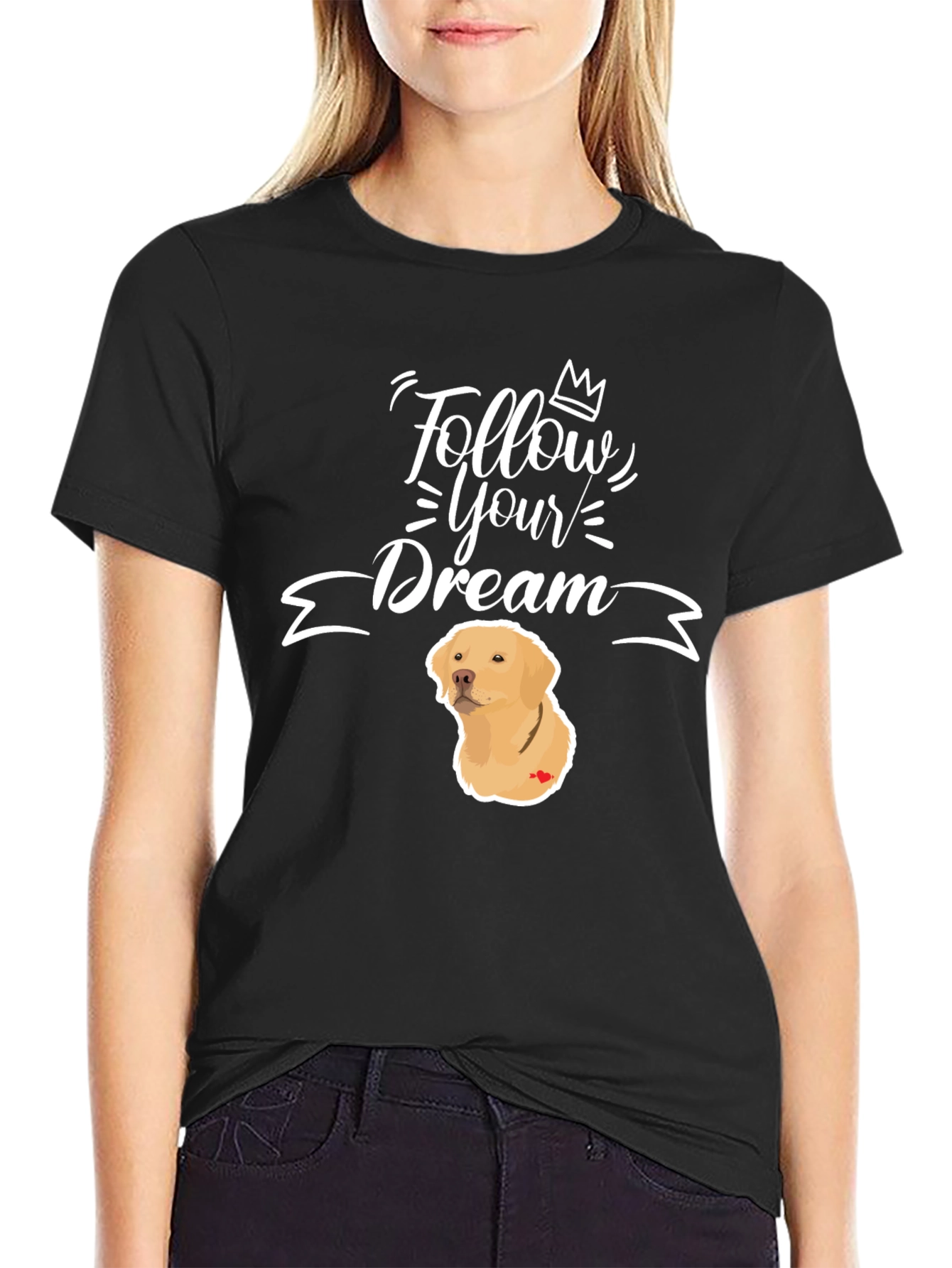 Follow Your Dream Dog Graphic T-Shirt