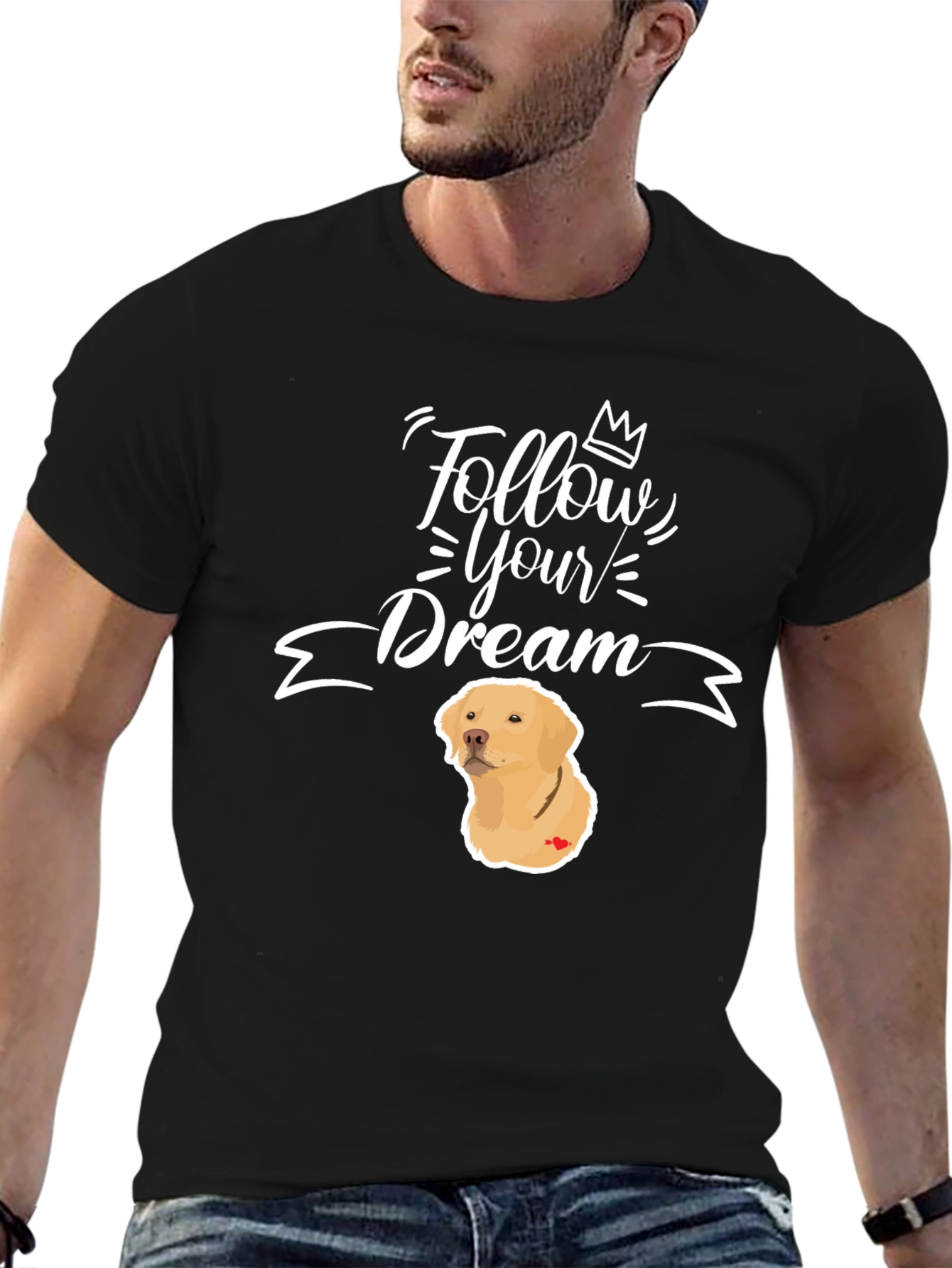 Follow Your Dream Dog Graphic T-Shirt