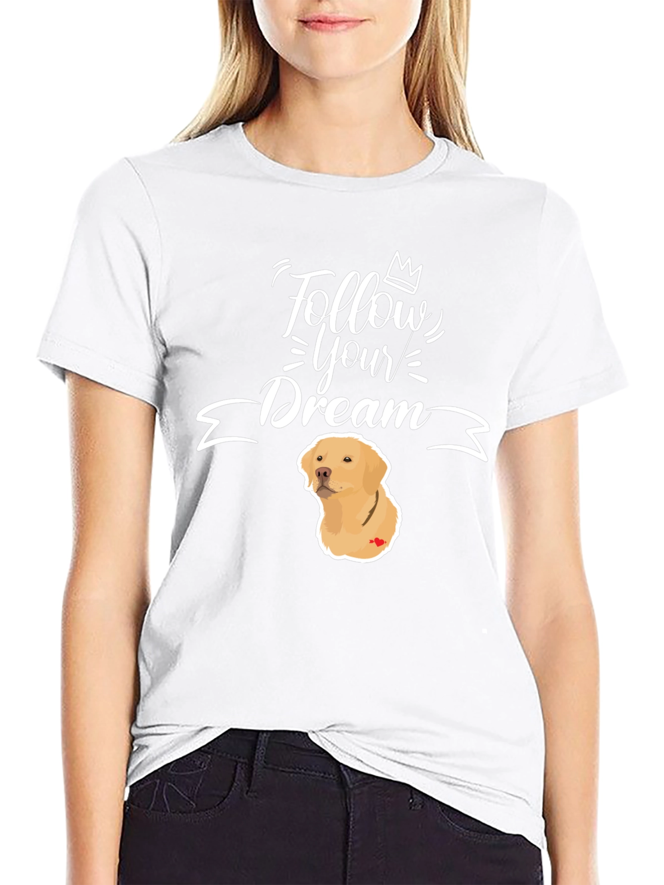 Follow Your Dream Dog Graphic T-Shirt