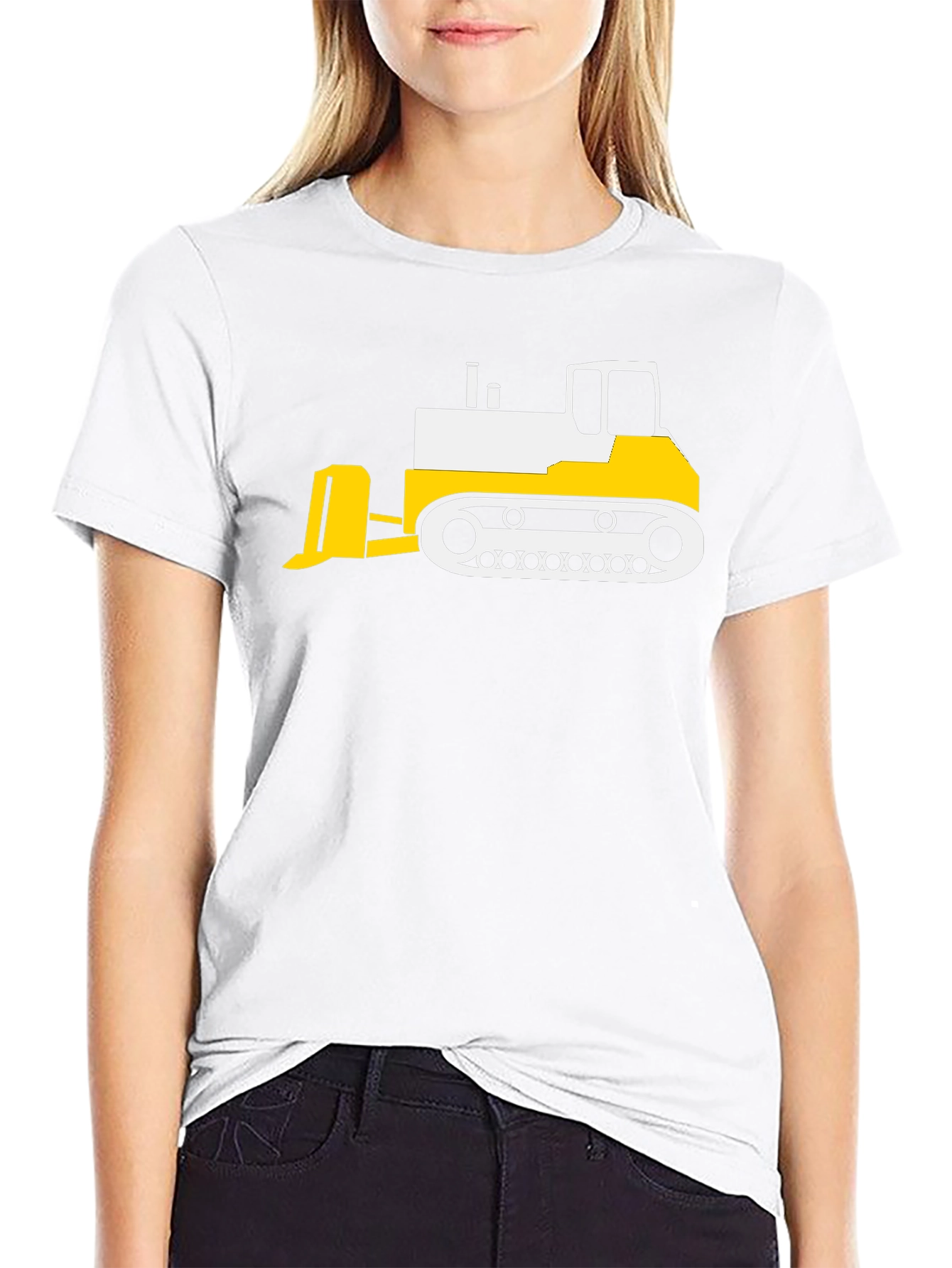 Bulldozer Graphic Black T-Shirt