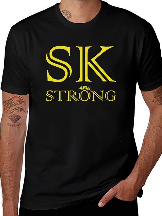 SK Strong Graphic Tee - Black Cotton Blend