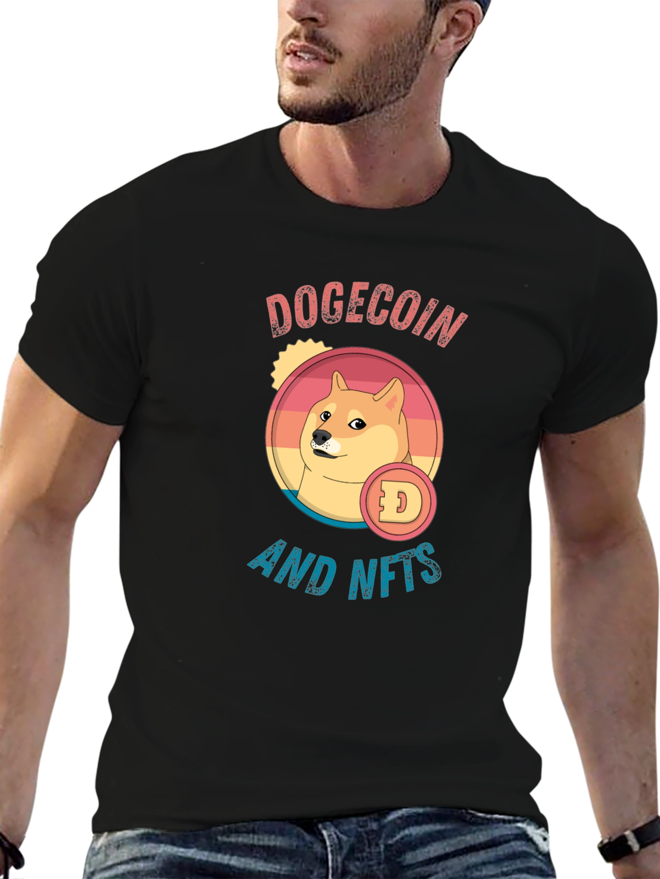 Dogecoin and NFTs Black T-Shirt