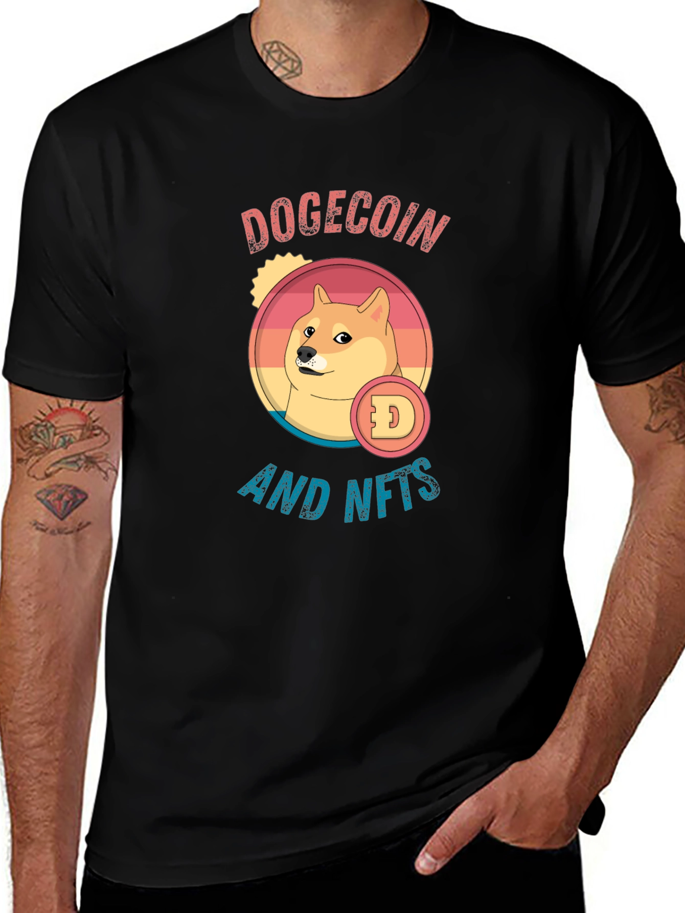 Dogecoin and NFTs Black T-Shirt