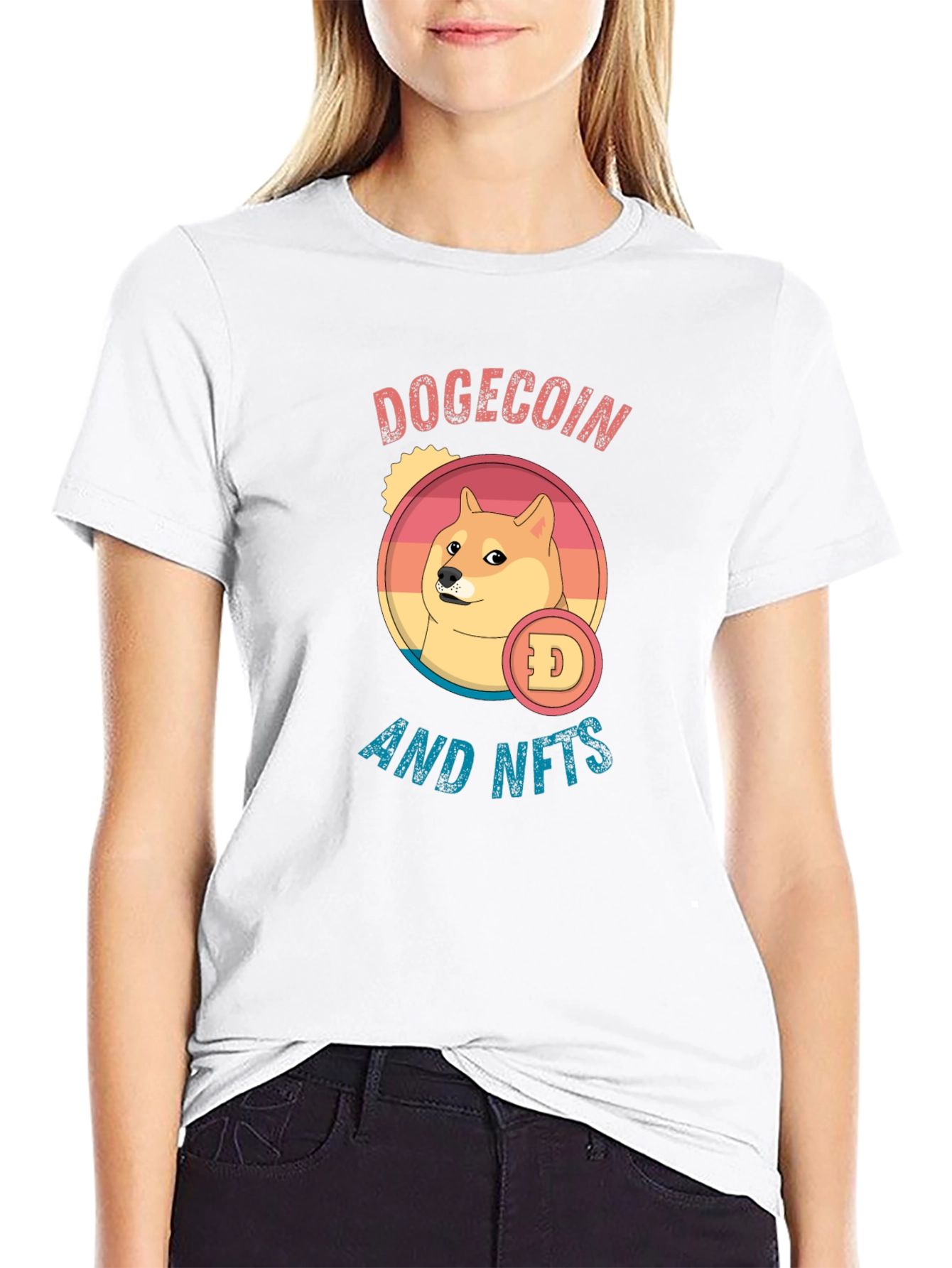 Dogecoin and NFTs Black T-Shirt