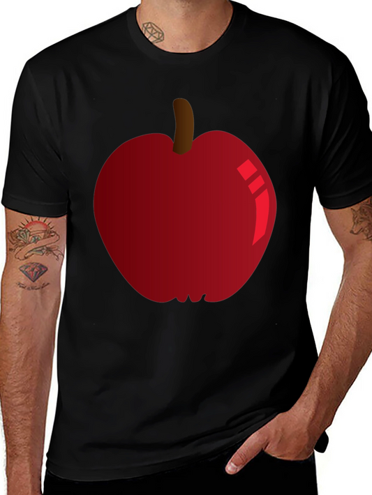 Red Apple Graphic Tee - Fruit Lovers T-Shirt