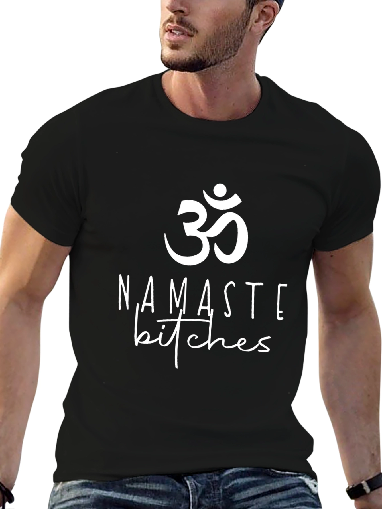 Namaste Bitches Graphic Tee - Black Unisex Shirt
