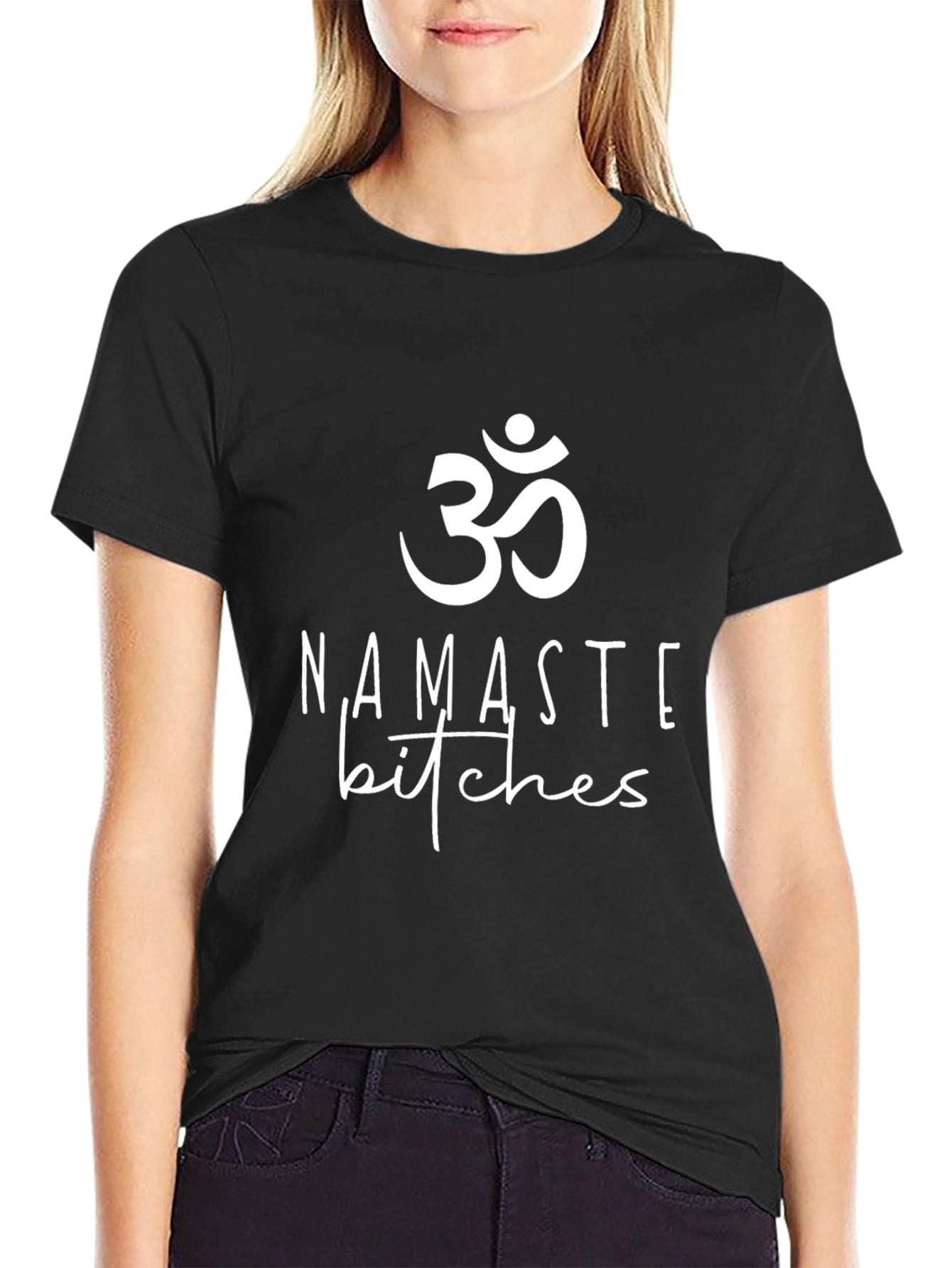 Namaste Bitches Graphic Tee - Black Unisex Shirt