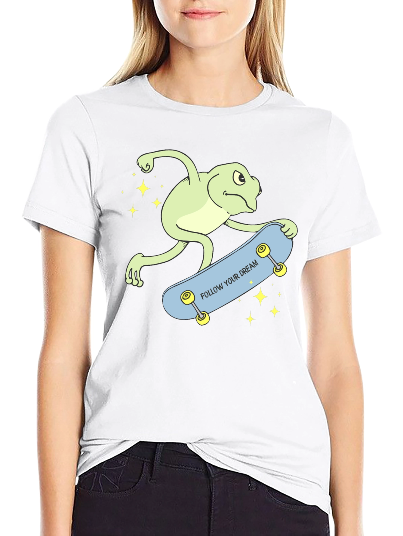 Skateboarding Frog Graphic T-Shirt