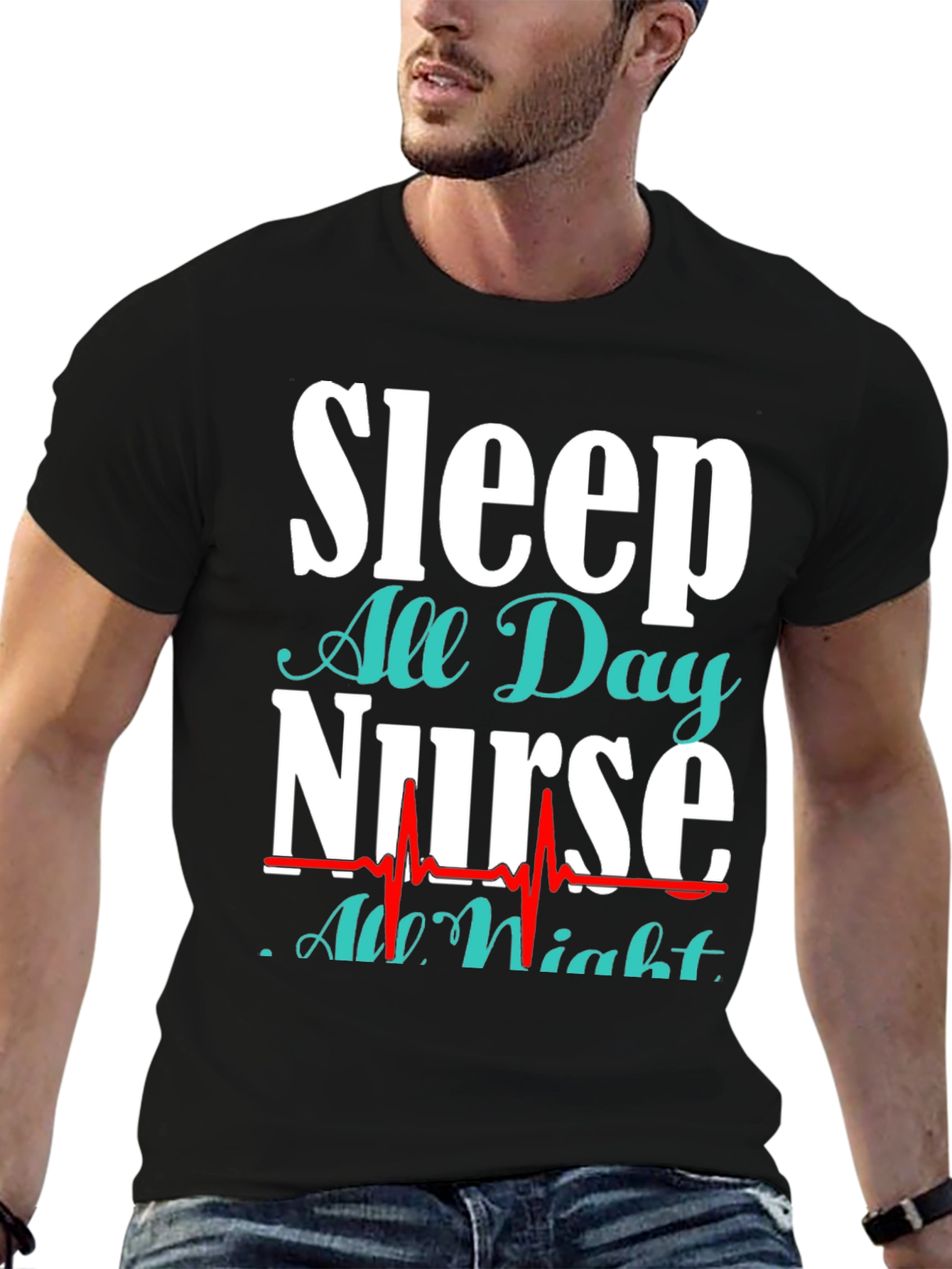 Sleep All Day Nurse T-Shirt
