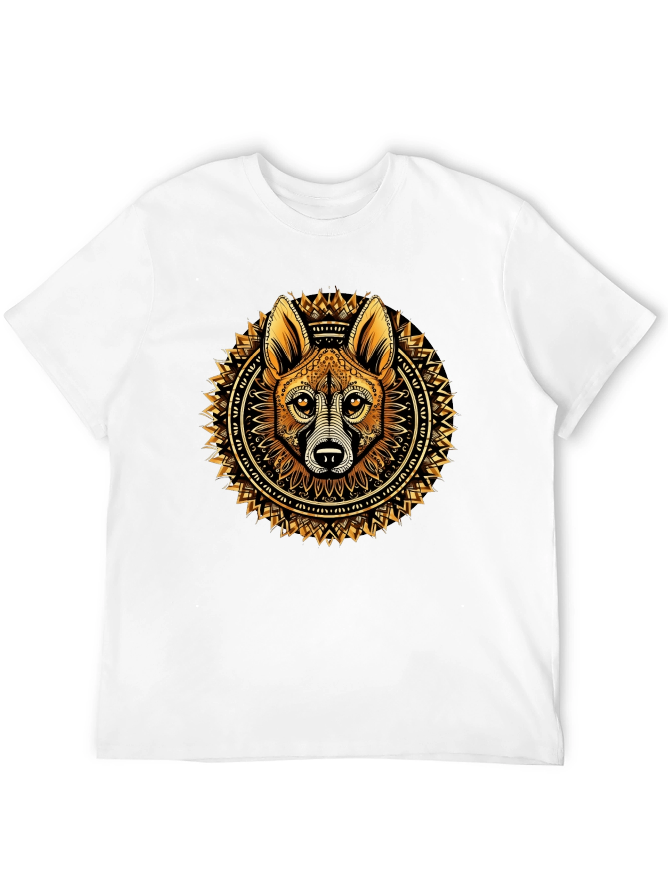 Tribal Dog Mandala Black Tee