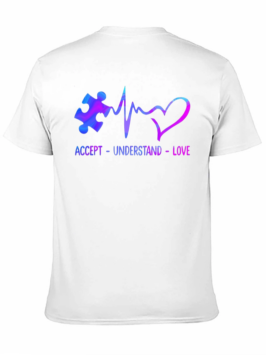 Autism Awareness T-Shirt - Accept Understand Love