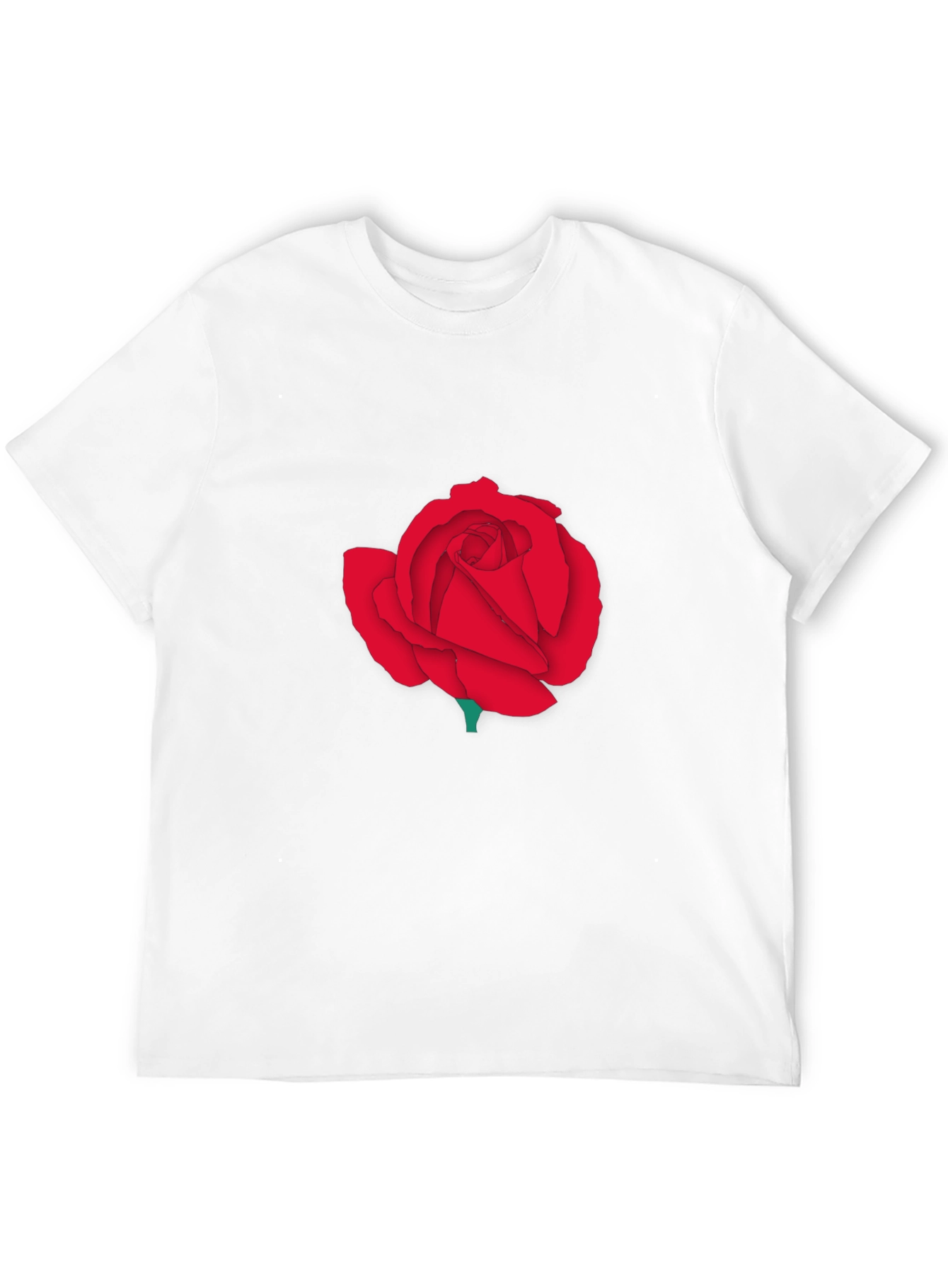 Red Rose Graphic Tee - Classic Black T-Shirt