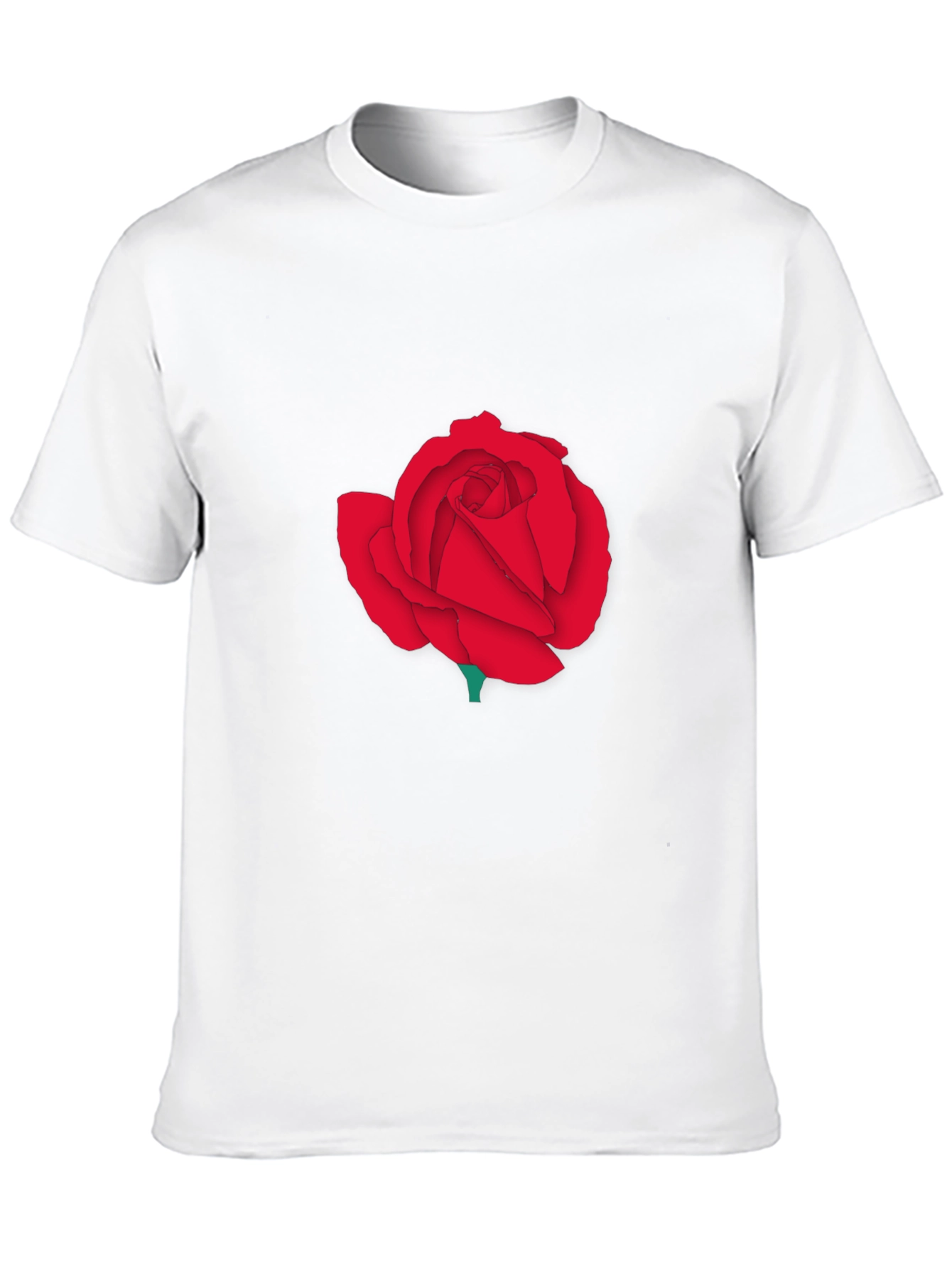 Red Rose Graphic Tee - Classic Black T-Shirt