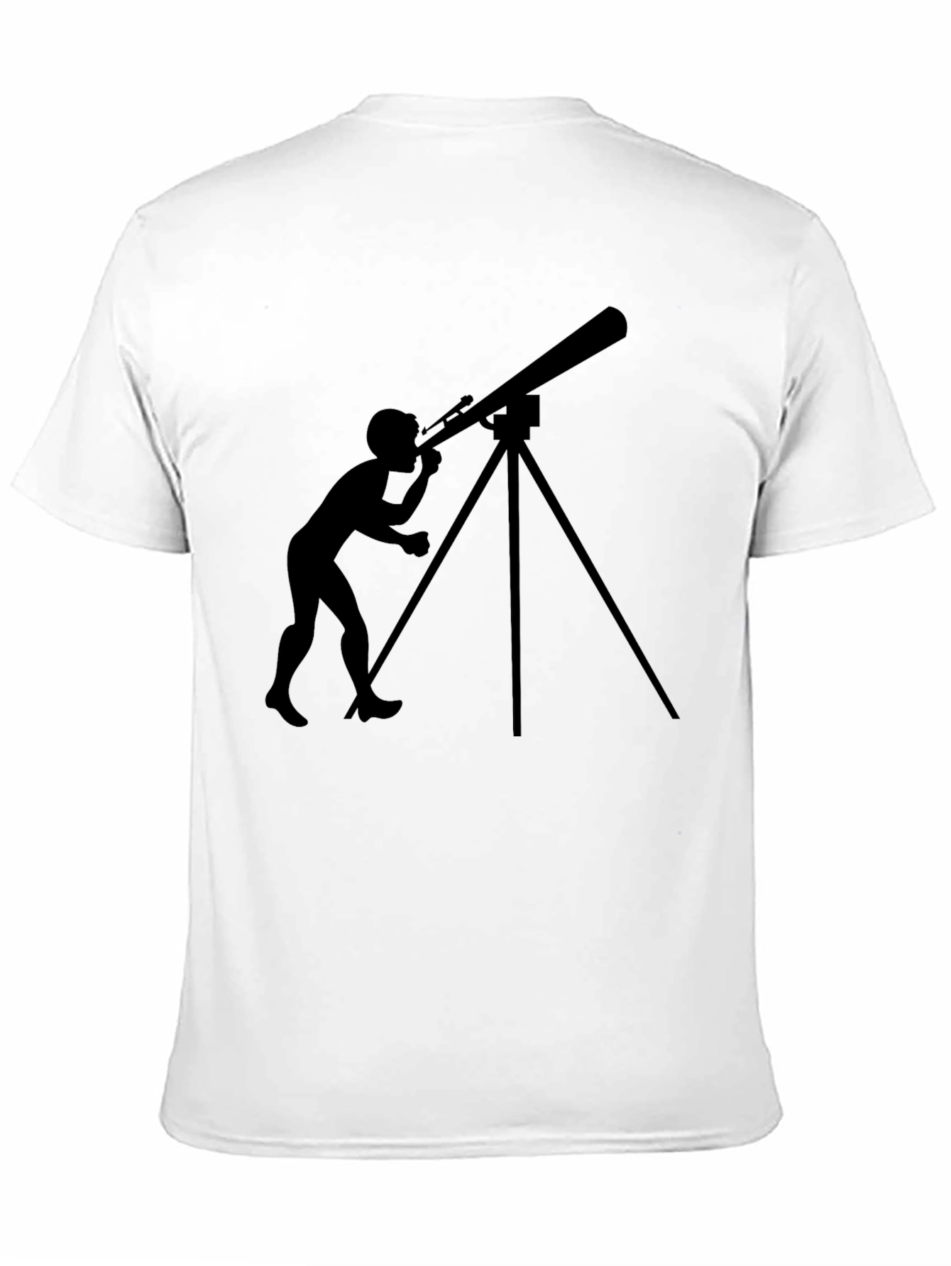 Telescope Observer Graphic Tee - Black Cotton T-Shirt