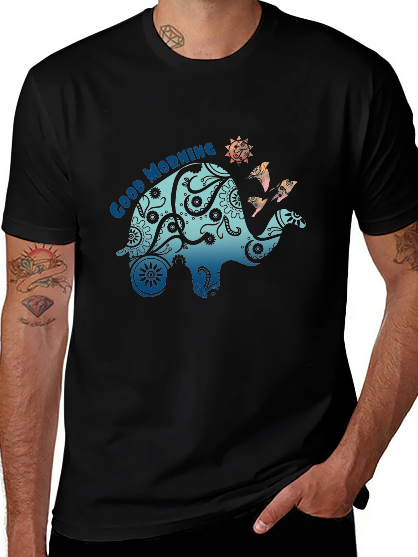 Good Morning Camel Graphic Tee - Black