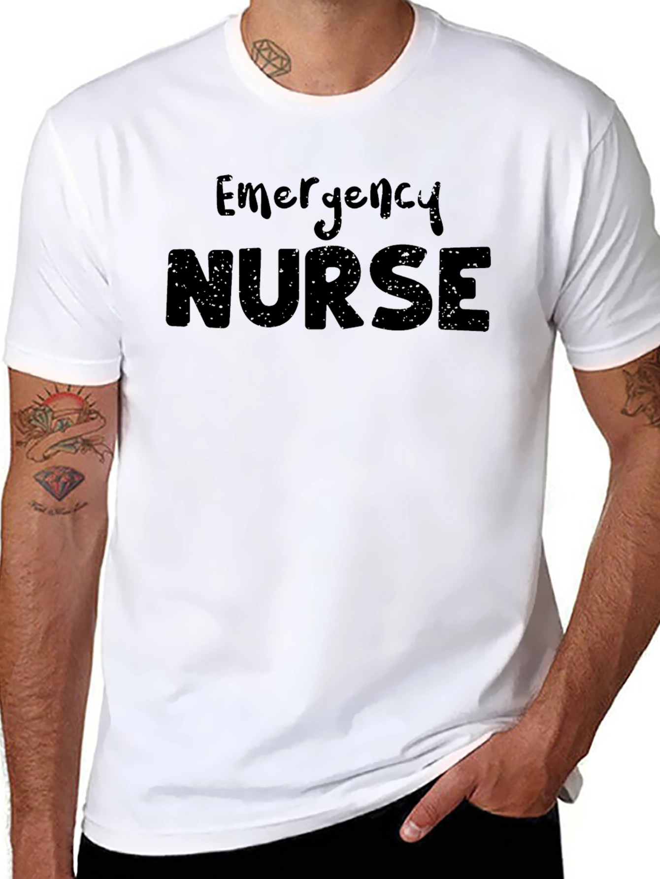 Emergency Nurse Graphic T-Shirt - Black