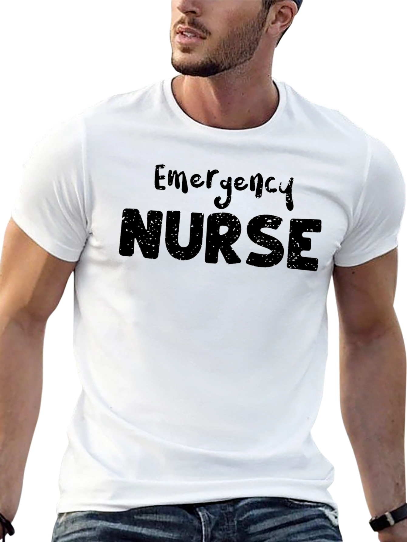 Emergency Nurse Graphic T-Shirt - Black