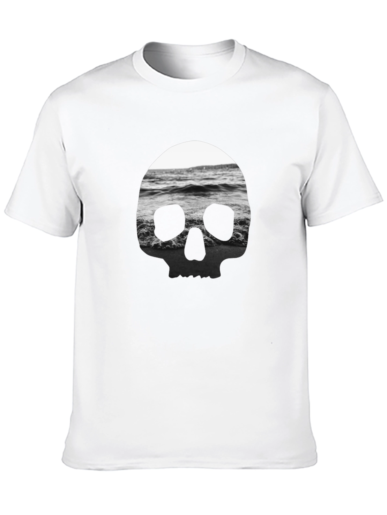 Skull Ocean T-Shirt - Black Graphic Tee