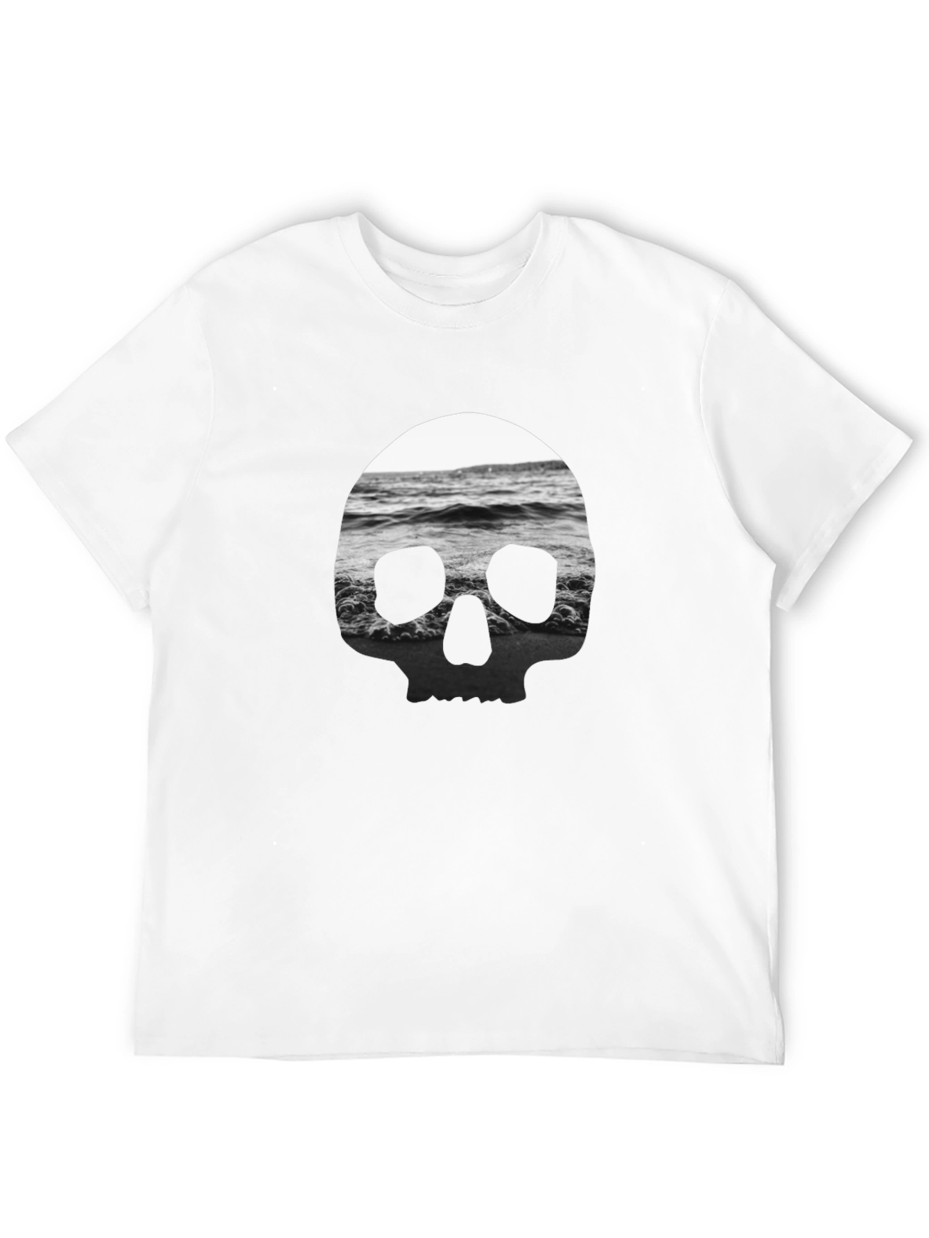 Skull Ocean T-Shirt - Black Graphic Tee
