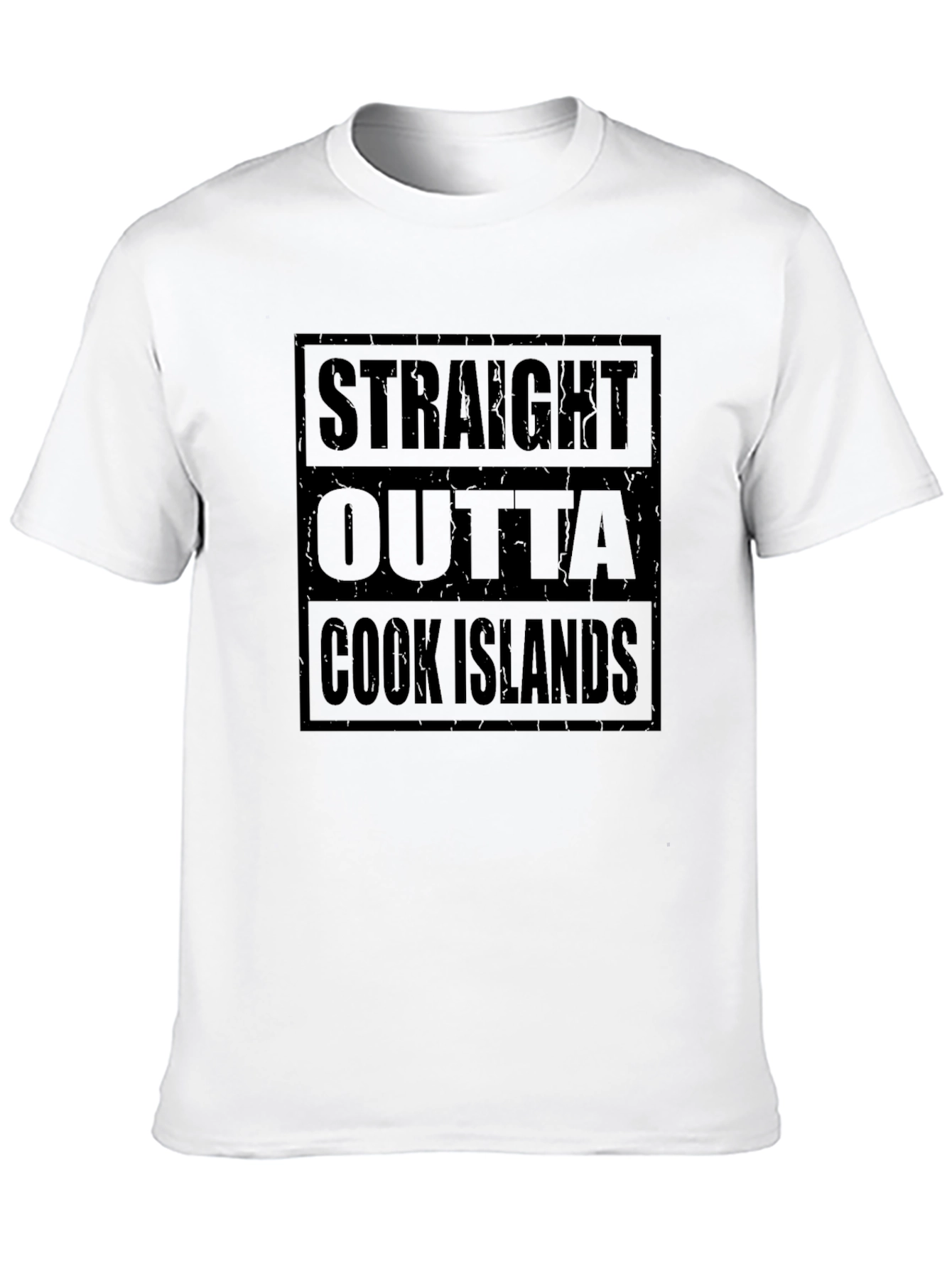 Straight Outta Cook Islands Black T-Shirt