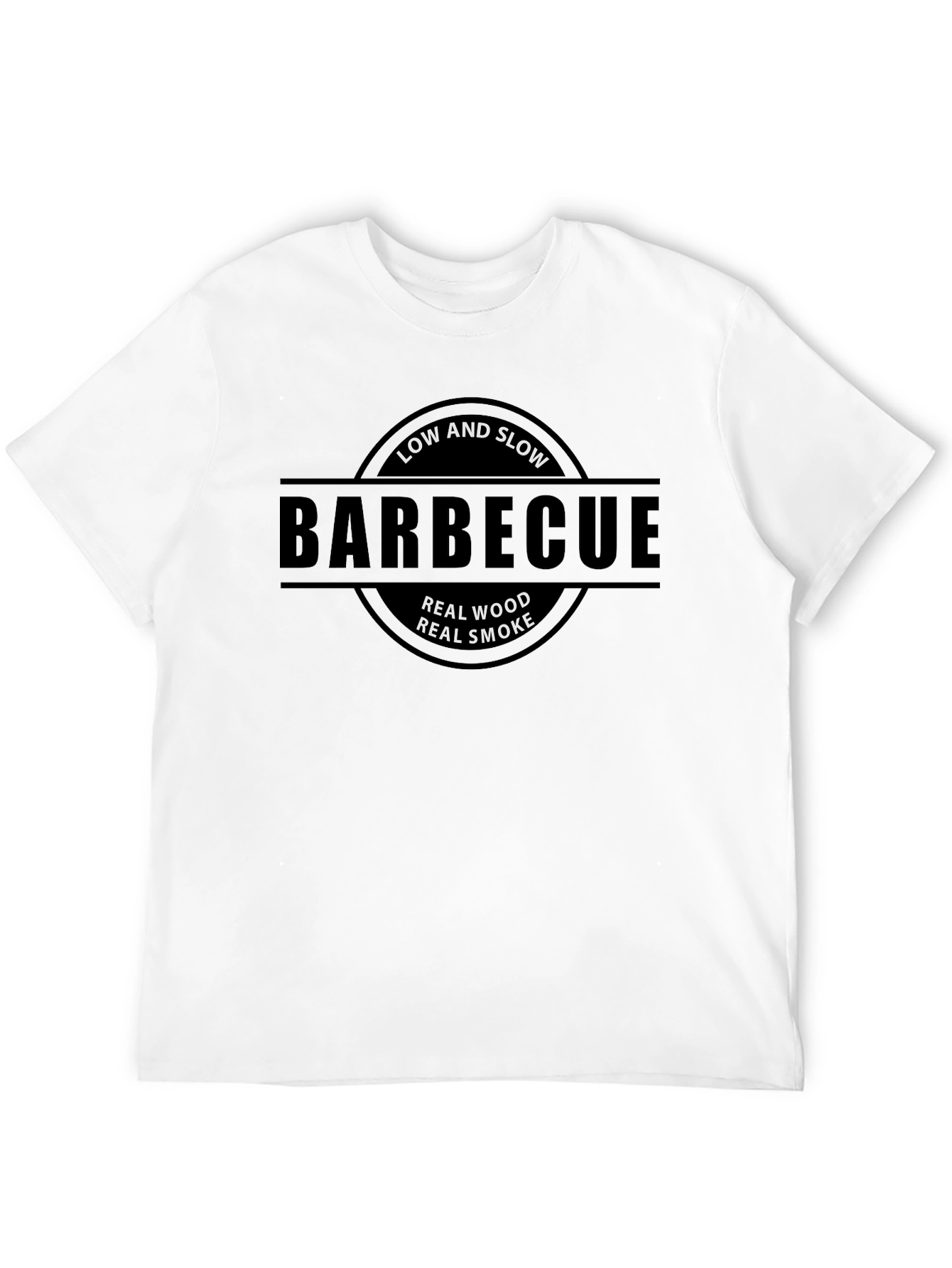 BBQ T-Shirt: Low and Slow Real Wood Real Smoke