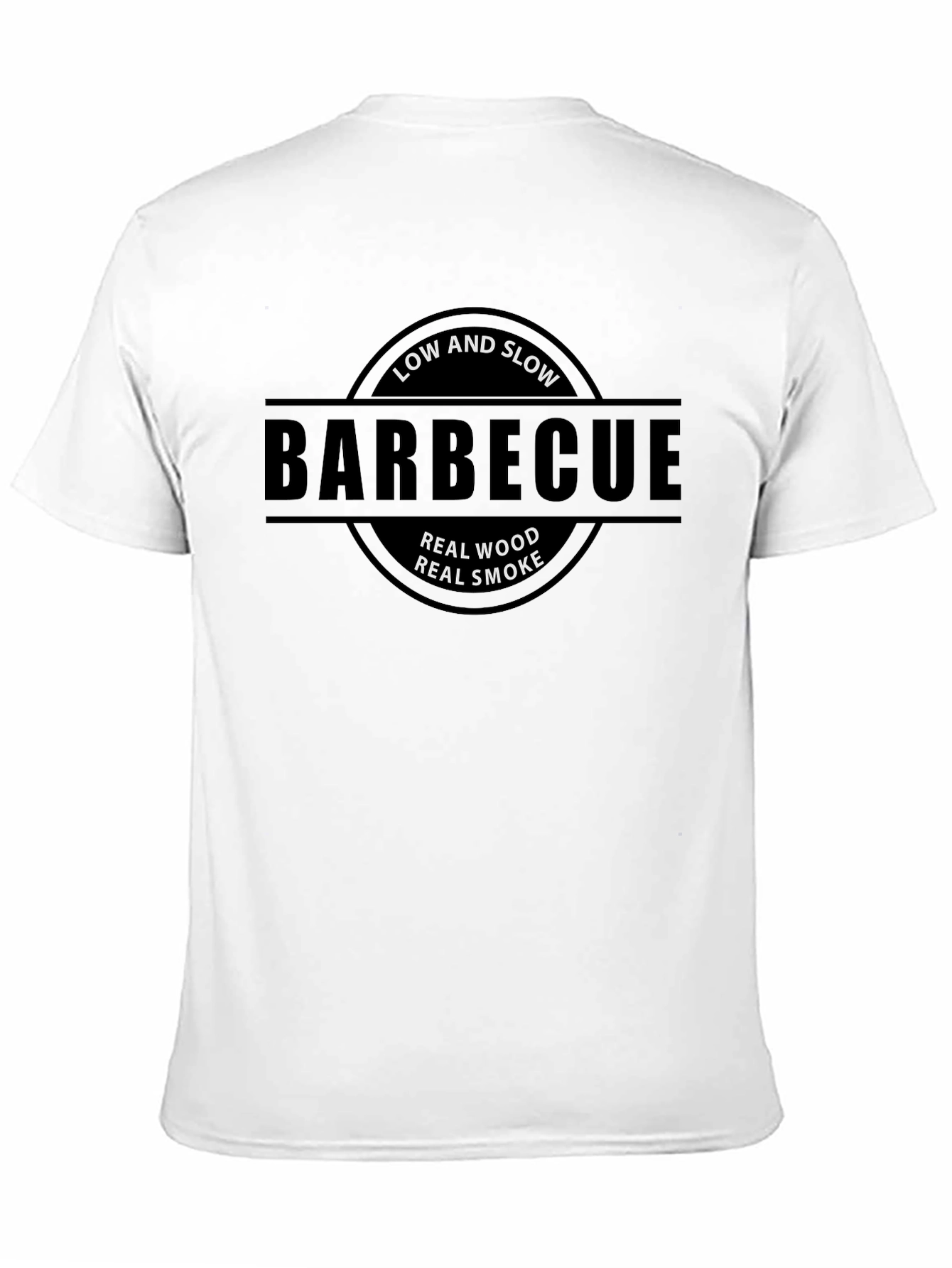 BBQ T-Shirt: Low and Slow Real Wood Real Smoke