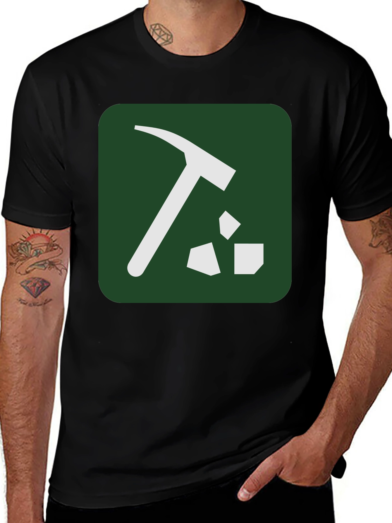 Mining Pickaxe Black T-Shirt